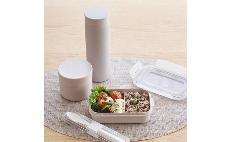 ホームコーディ　シンプルフードジャー 410mL　グレージュ イオンリテール 日用品