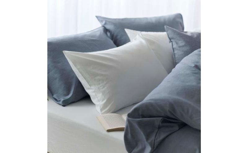 ホームコーディ　まくらカバー　無地　50cm×70cmまくら用 ネイビー イオンリテール 寝具