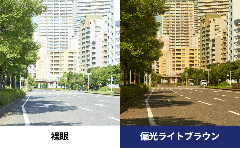 跳ね上げ式/「偏光」前掛けサングラス　スッキリとシャープな印象のスクエアタイプ　「BV-28」　レンズカラー：(6)偏光ライトブラウン