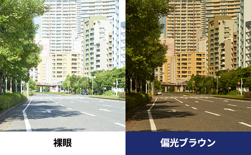 跳ね上げ式/「偏光」前掛けサングラス　側面から入り込む光や風をしっかりガード、ベーシックタイプ　「BV-55」　レンズカラー：(2)偏光ブラウン