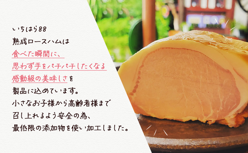 いちはら88熟成ロースハム約500g×6個 ハム 冷凍 おかず おつまみ 市原市 千葉