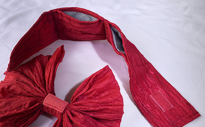 ペット用品 犬用浴衣セット　小型犬（大き目）女の子用　チェリー柄 犬の服 浴衣 甚平 綿素材 夏用 ペット ドッグウェア 可愛い おしゃれ お散歩 お出かけ インスタ映え【浴衣L　帯L】