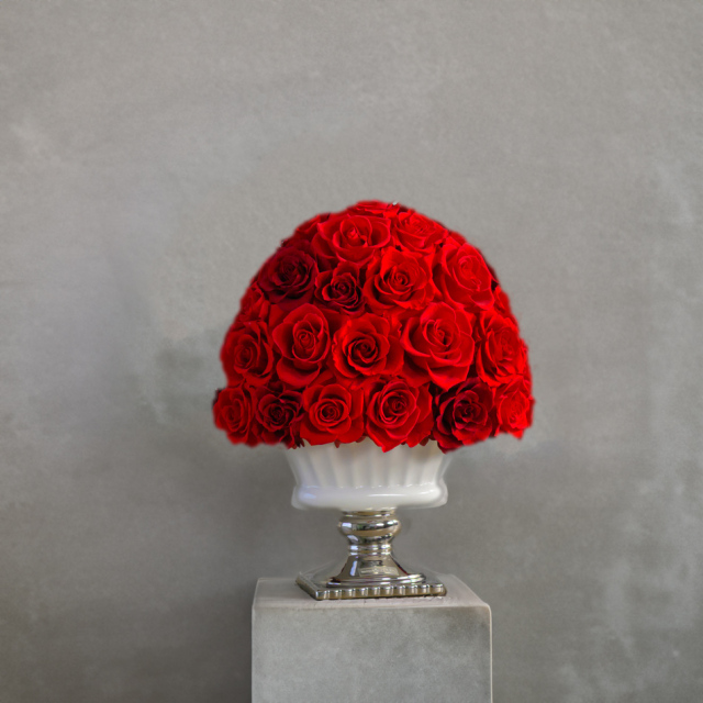 クリムゾン 花 お花 プリザーブドフラワー ギフト プレゼント お祝い 誕生日 お供え アレンジ インテリア 東京都 墨田区【レッド】