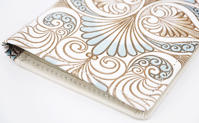 パスケース ロカイユ ブルーグレー 文庫屋大関 名刺入れ カードホルダー 名刺ケース 名刺ホルダー カード入れ 定期入れ 定期ケース 雑貨 生活雑貨 小物 革小物 革製品 本革 日用品 工芸品 東京 東京都 墨田区