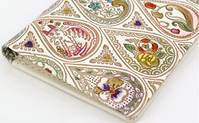 パスケース 花と猫 ミックス 文庫屋大関 名刺入れ カードホルダー 名刺ケース 名刺ホルダー カード入れ 定期入れ 定期ケース 雑貨 生活雑貨 小物 革小物 革製品 本革 日用品 民芸品 工芸品 東京 東京都 墨田区