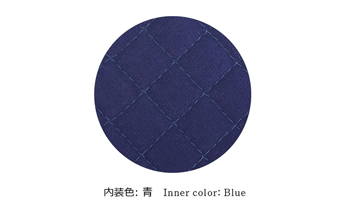 【文庫屋大関】メガネケース　ダリア＜コバルトブルー＞【皮革工芸品】 ファッション小物 民芸品