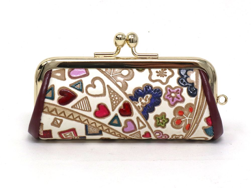 【文庫屋大関】印鑑ケース　グロッシーハート【皮革工芸品】 ファッション小物 民芸品