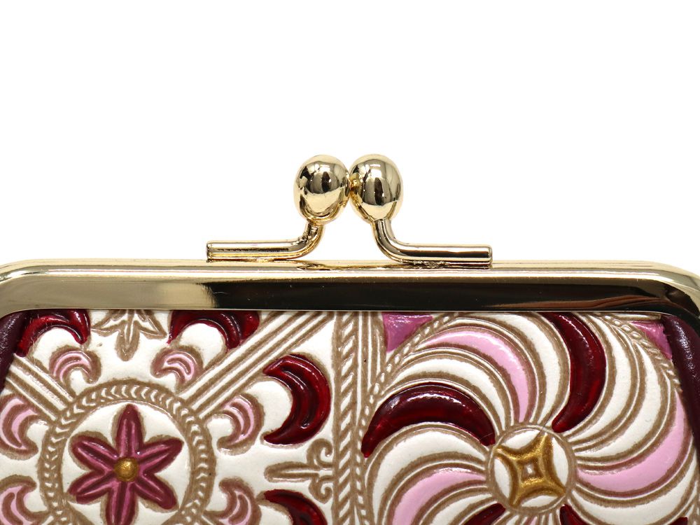 【文庫屋大関】印鑑ケース　錦紗＜ピンク＞【皮革工芸品】 ファッション小物 民芸品