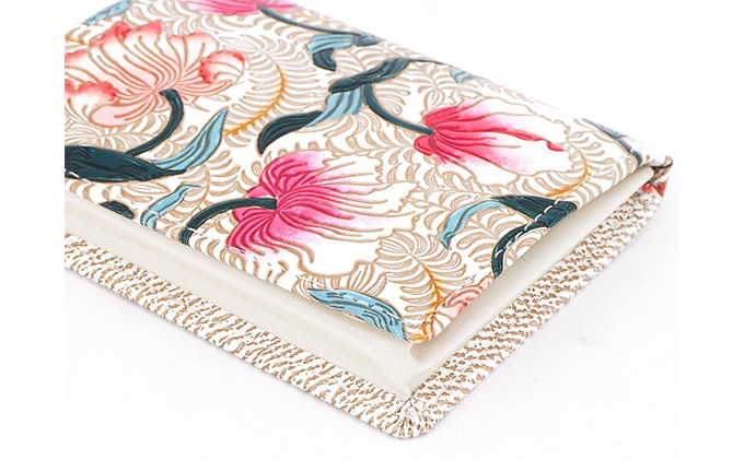 【文庫屋大関】箱まち小銭入れ　ノースガーデン＜コーラル＞【皮革工芸品】 ファッション小物 財布 民芸品