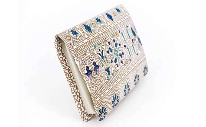 【文庫屋大関】箱まち小銭入れ　アポロン＜ブルー＞【皮革工芸品】 ファッション小物 財布 民芸品