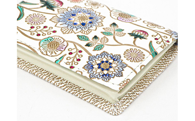 【文庫屋大関】箱まち小銭入れ　ダリア＜コバルトブルー＞【皮革工芸品】