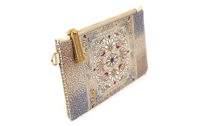 【文庫屋大関】すっきりカードケース　夢幻のタピ【皮革工芸品】 ファッション小物 雑貨 フラグメントケース 小銭入れ付き 収納 スマート 日本製