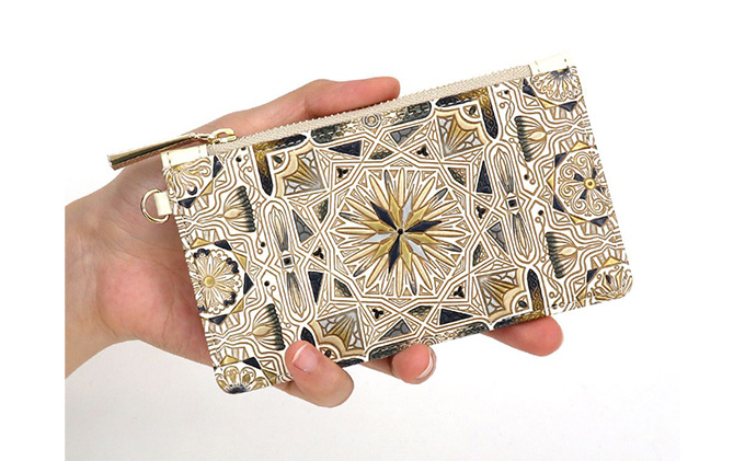 【文庫屋大関】すっきりカードケース　カロ＜ブラック＞【皮革工芸品】 ファッション小物 雑貨 フラグメントケース 小銭入れ付き 収納 スマート 日本製 黒