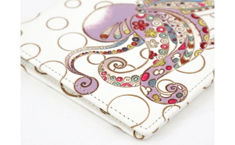 【文庫屋大関】パーソナルホルダー　ミス・オクトパス【皮革工芸品】 雑貨 日用品 ブックカバー パスポートケース 貴重品入れ マルチケース シンプル 和風 革小物