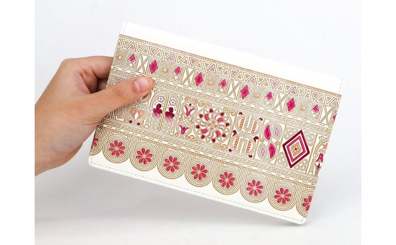 【文庫屋大関】パーソナルホルダー　アポロン＜ピンク＞【皮革工芸品】 民芸品 雑貨 日用品 文房具 革小物 牛革 ファイル ケース