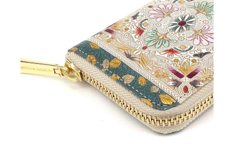 【文庫屋大関】ファスナー 小銭入れ 黄金のタピ【皮革工芸品】 財布 牛革 コンパクト 東京