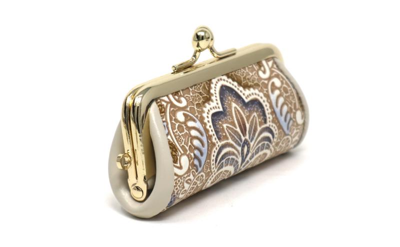 【文庫屋大関】印鑑ケース アンティークレース〈ビオラ〉【皮革工芸品】 革製品 工芸品 民芸品 牛革 小物入れ お祝い ギフト プレゼント 墨田区 東京都