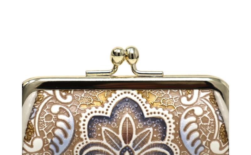 【文庫屋大関】印鑑ケース アンティークレース〈ビオラ〉【皮革工芸品】 革製品 工芸品 民芸品 牛革 小物入れ お祝い ギフト プレゼント 墨田区 東京都