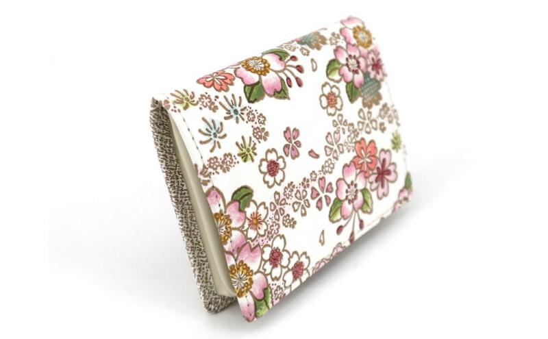 【文庫屋大関】箱まち小銭入れ かすみ桜【皮革工芸品】 革製品 工芸品 民芸品 牛革 財布 小銭入れ 小物入れ お祝い ギフト プレゼント 墨田区 東京都