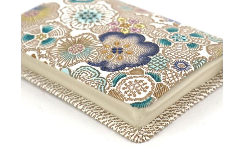 【文庫屋大関】箱まち小銭入れ 春らんまん〈瑠璃〉【皮革工芸品】 革製品 工芸品 民芸品 牛革 財布 小銭入れ 小物入れ お祝い ギフト プレゼント 墨田区 東京都