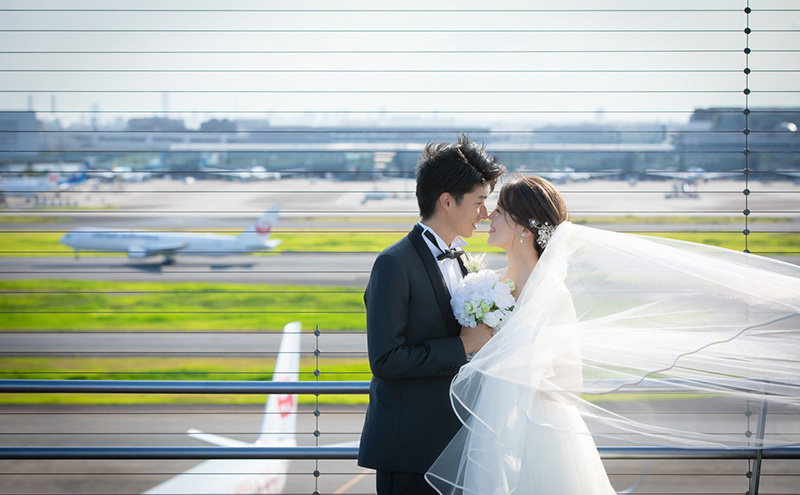 スカイウェディング羽田 フォトウェディング 1万円分割引チケット 羽田 空港 結婚式 フォト ウェディング サロン チケット 前撮り 飛行機 SKY WEDDING HANEDA 東京都 大田区