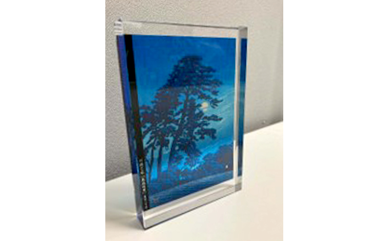 川瀬巴水、【馬込の月】、希少な額装用画集より、美品、新品額装付 川瀬巴水、【馬込の月】、希少な額装用画集より、美品、新品額装