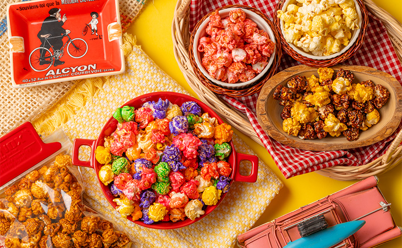 【4個セット】とにかく濃い！二度漬け！キャラメルポップコーン！×2＆甘塩カラフルケトルコーン！×2 ポップコーン カラフル キャラメルスイーツ かわいい プレゼント 大田区 東京都