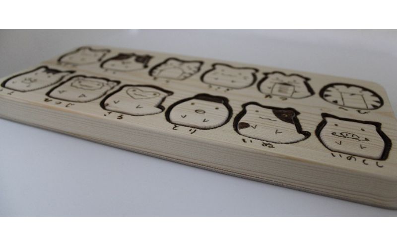 おもちゃ パズル 型はめパズル 手作り ハンドメイド 干支 インテリア 玩具 木製 天然木 赤松 福祉施設