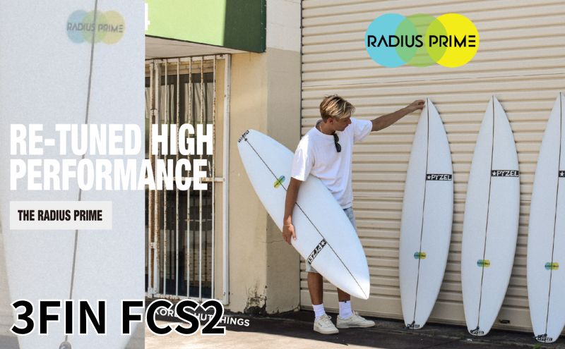 PYZEL SURFBOARDS RADIUS PRIM 3FIN FCS2 パイゼル サーフボード サーフィン[Size:5'6"、Width:18 1/4"、Thickness:2]江の島 江ノ島