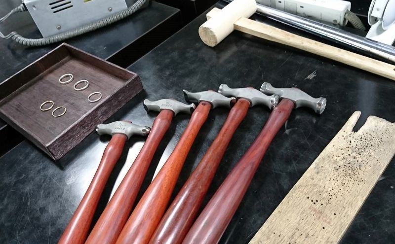 彫金 テクスチャーリング 制作 体験 コース 1名 初心者 K14GF
