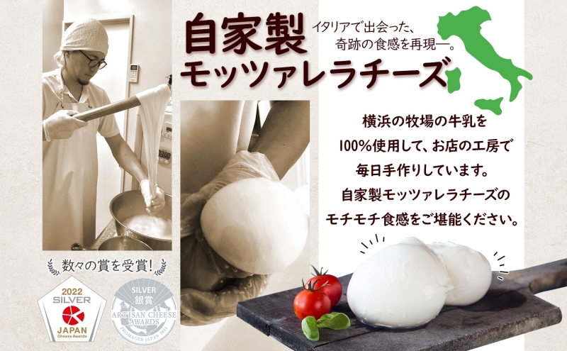 6ヶ月定期便 出来立て新鮮 モッツァレラチーズ100g  ×  4個セット 茅ケ崎産 加工食品 乳製品 チーズ 出来立て 神奈川県産 モッツァレラ 手作り Osteria e Bottega S 神奈川県 湘南 茅ケ崎 フレッシュチーズ  おつまみ ピザ