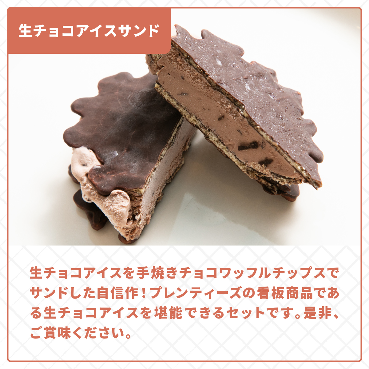 プレンティーズ 生チョコアイスサンド 10個 【のし無】