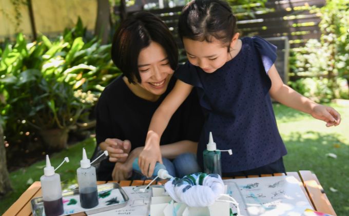 タイダイ染めオリジナルTシャツ作成キット　Mサイズ Cセット【スカイブルー×チェリーピンク×グレー】【自分探求、おひとり様キット】