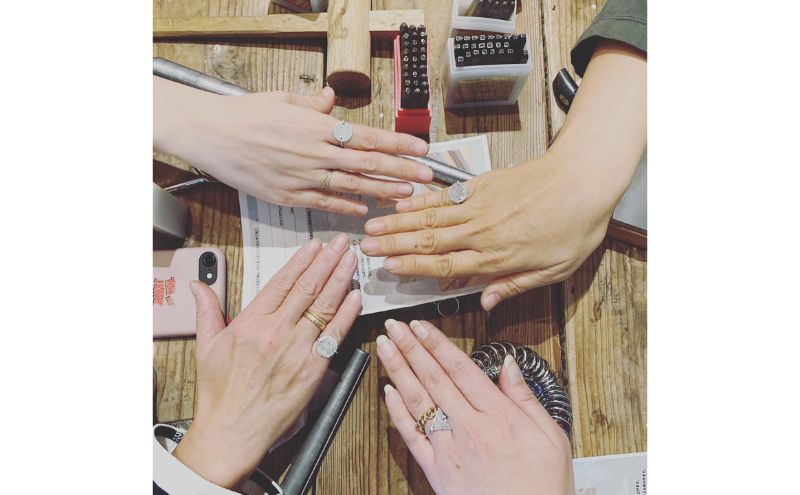 指輪 神奈川県 シルバーアクセサリーwork shop【プレートスタンプリング】1名 アクセサリー リング 製作 体験 チケット ワークショップ アクセサリー作り オリジナル 天然石 パール 初心者 逗子市 神奈川