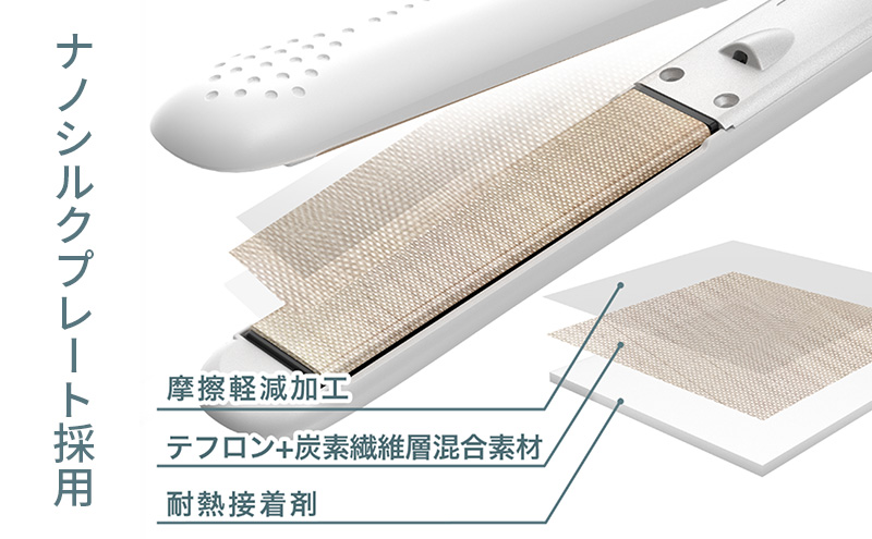 ヘアアイロン FA-SHI24PWH-AYASE（ホワイト）ヘアアイロン マイナスイオン 耐熱ポーチ付き 海外対応 ストレートヘア 綾瀬市 神奈川県