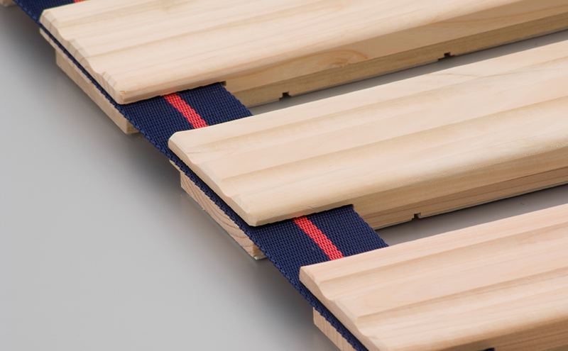 【ひのきロールベッド シングル】 布団・マットレス兼用 ヒノキすのこマット コンパクト収納式 総桧仕様