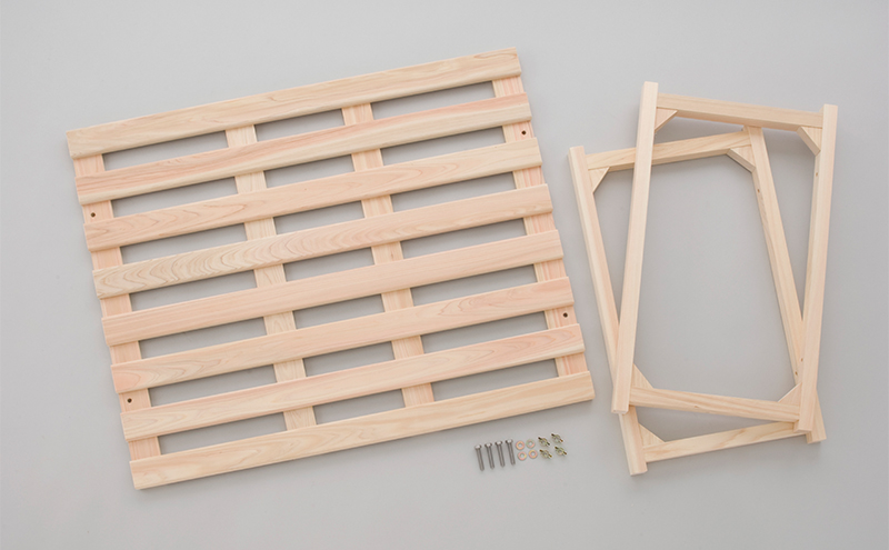 【ひのき押入れ収納台 92cm幅】 布団収納 ヒノキ香る押し入れ収納 職人の手仕上げ 桧無垢材 総桧