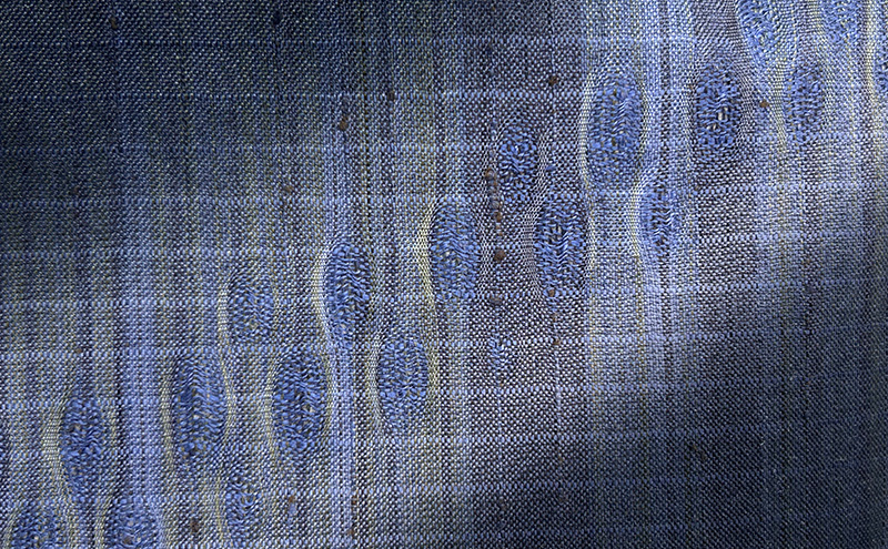 トートバック　櫛引　青