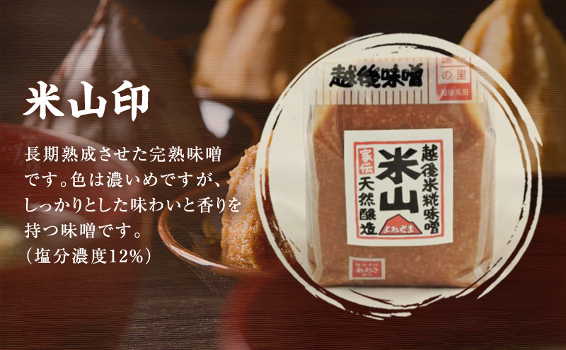味噌 越後みそ 味めぐりセット (各900g袋つめ・3種の米味噌) みそ 味噌汁