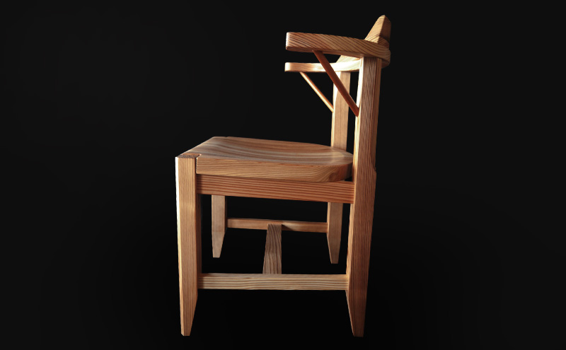 上越の杉・アームチェア（OW-C02）  アームチェア 椅子 家具 ファニチャー 杉家具 杉 職人 手作り 小田原健 人気 おすすめ 送料無料 新潟県 上越市