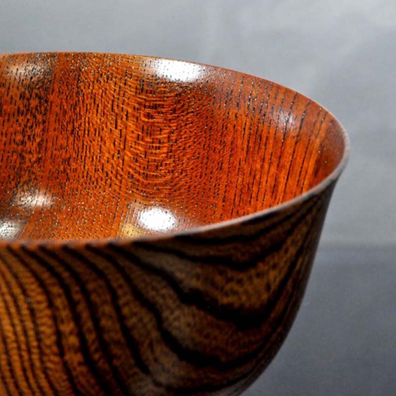 国産山中塗木製雑煮椀 欅4．3羽反椀　茶摺　SO-0506 復興　震災　コロナ【能登半島地震復興支援】 北陸新幹線 F6P-0139