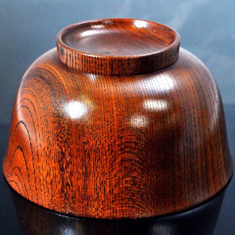 国産山中塗木製雑煮椀 欅4．3羽反椀　茶摺　SO-0506 復興　震災　コロナ【能登半島地震復興支援】 北陸新幹線 F6P-0139