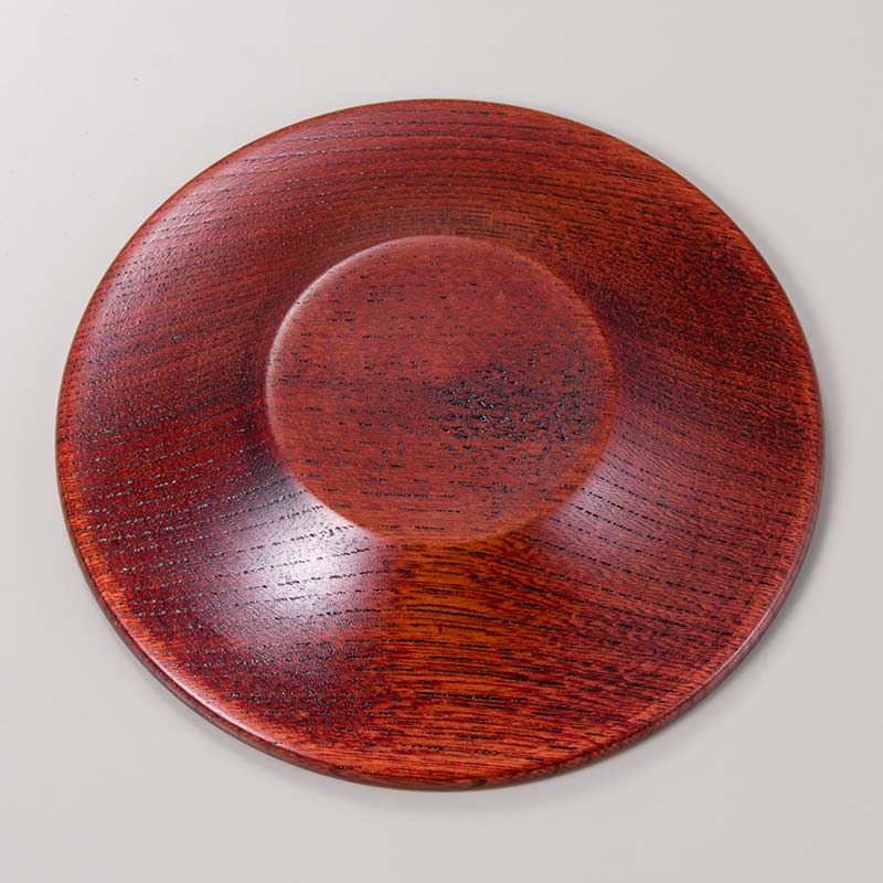 山中塗 栓 4.0 ロクロ目茶托 赤摺 5枚組 天然木 茶托 セット 化粧箱 轆轤挽き 拭き漆 漆器 父の日 母の日 敬老の日 ギフト 伝統工芸 工芸品 国産 日本製 復興 震災 コロナ 能登半島地震復興支援 北陸新幹線 F6P-0171