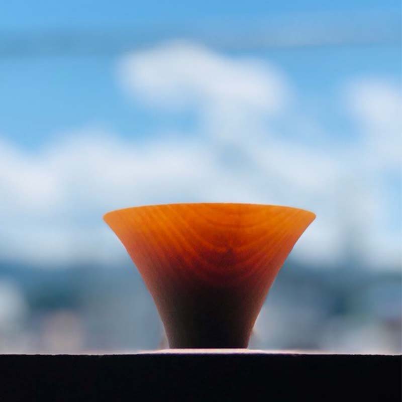 山中漆器 寿ぐい呑 白木塗 天然木 木製 酒器 ぐい呑み 轆轤挽き 父の日 母の日 敬老の日 ギフト 伝統工芸 工芸品 国産 日本製 復興 震災 コロナ 能登半島地震復興支援 北陸新幹線 F6P-2373