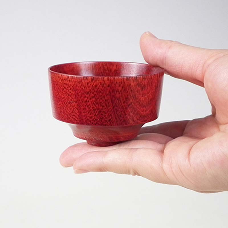 山中漆器 匠ぐい呑 茜すり 天然木 木製 酒器 ぐい呑み すり漆 漆塗り 父の日 母の日 敬老の日 ギフト 伝統工芸 工芸品 国産 日本製 復興 震災 コロナ 能登半島地震復興支援 北陸新幹線 F6P-2375