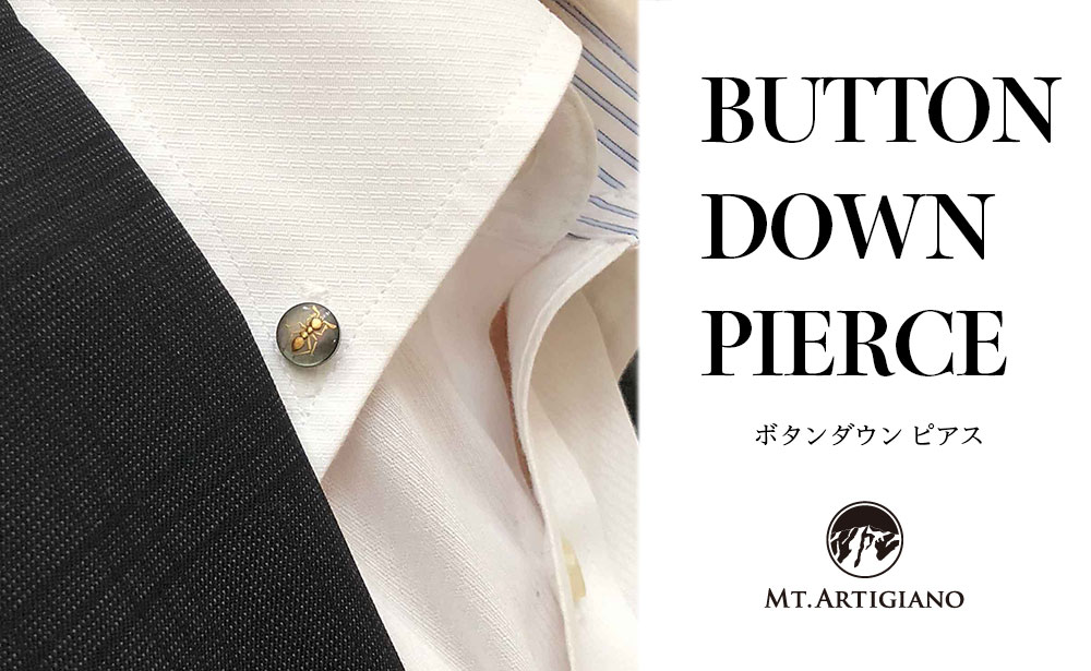 ボタンダウンピアス Others Ant 金 蟻 アリ 黒蝶貝 漆 蒔絵 ドレスピアス ピンブローチ タイタック アクセサリー 伝統工芸 工芸品 国産うるしアート 復興 震災 コロナ 能登半島地震復興支援 北陸新幹線