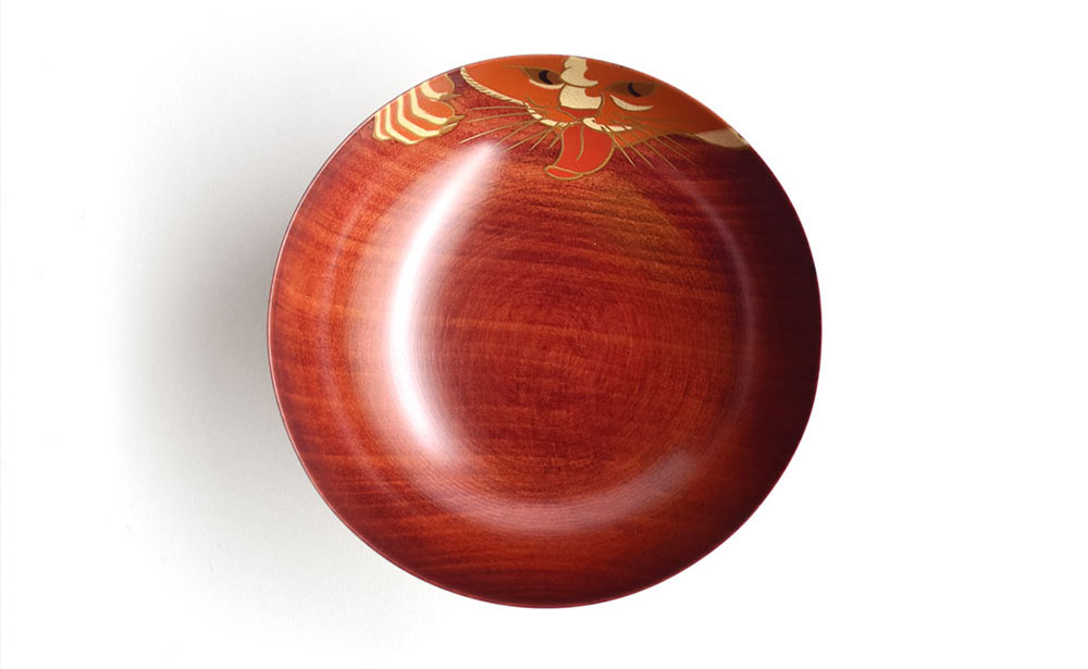 山中漆器 猫 蒔絵盃 栃盃 赤摺 酒器 盃 蒔絵 漆器 父の日 母の日 敬老の日 ギフト 伝統工芸 工芸品 国産 日本製 復興 震災 コロナ 能登半島地震復興支援 北陸新幹線 F6P-0412