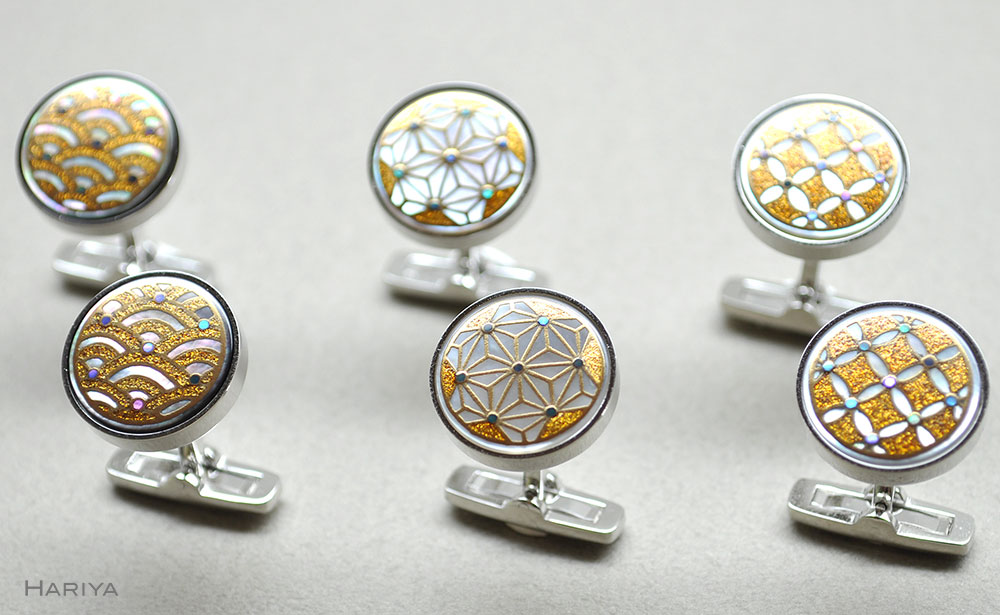 七宝蒔絵 白蝶貝カフス 七宝 宝 白蝶貝 漆塗り 漆 蒔絵 カフス カフスボタン カフリンクス  アクセサリー ギフト 伝統工芸 工芸品 国産 日本製 復興 震災 コロナ 能登半島地震復興支援 北陸新幹線 F6P-0416