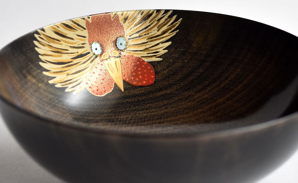 山中漆器 干支 蒔絵盃 干支盃 酉 黒摺 とり 酒器 盃 蒔絵 漆器 父の日 母の日 敬老の日 ギフト 伝統工芸 工芸品 国産 日本製 復興 震災 コロナ 能登半島地震復興支援 北陸新幹線 F6P-0438