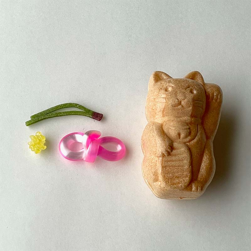 【2026年1月中旬以降発送】福招き 10個入 御干菓子 和菓子 最中 もなか 有平糖 招き猫 山海堂  グルメ お菓子 菓子 食品 お土産 おやつ お茶請け お茶菓子 復興 震災 コロナ 能登半島地震復興支援 北陸新幹線 F6P-2046